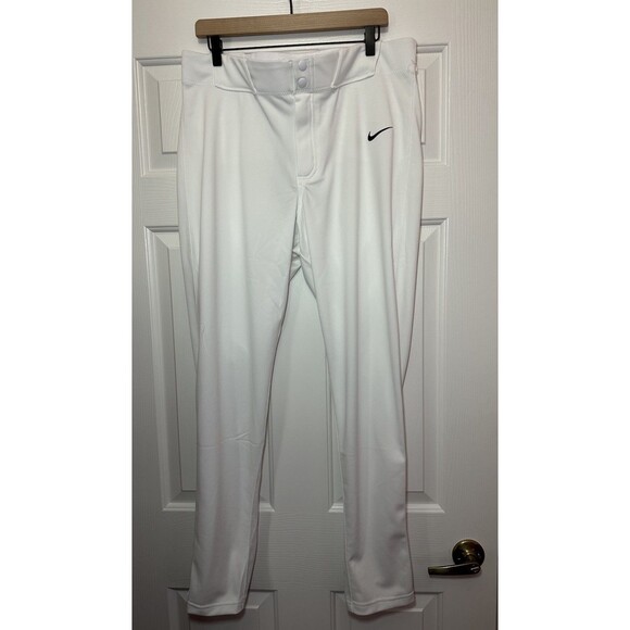 Size L Nike Vapor Select Pro Baseball Pants Men’s White Black FZ1369-100 NEW - Picture 1 of 3